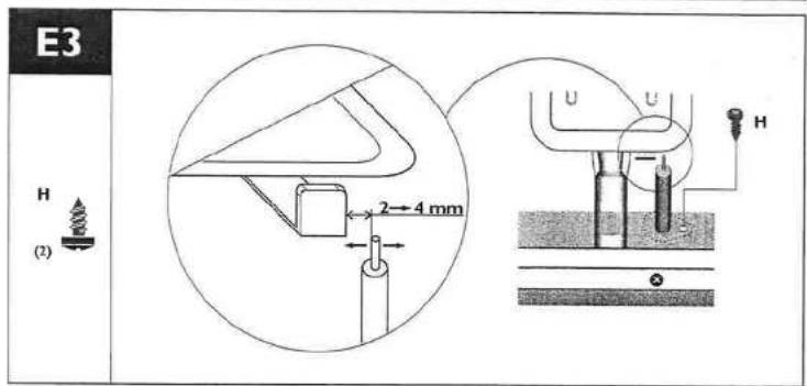 E3 H (2) 2-4 mm U U H