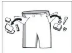 CURTISS MLFS 1060 - Videz des poches intérieures et des poches des pantalons les petits objets métalliques qu'elles pourraient contenir (clous, épingles, trombones). - 1