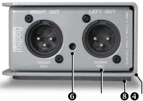 RIGHT OUT Rodial EFFECTED Isolated 600Ω LEFT OUT Isolated 600Ω Main R Canada by Ankle Engineering ⑥ ⑧ ④