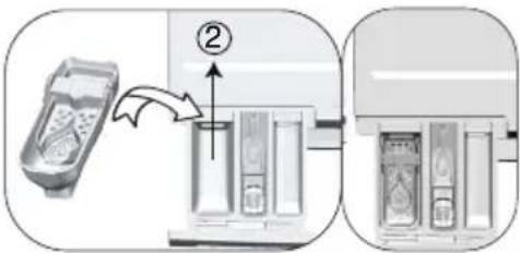 SMEG WHT712EES1 - Uso de detergentes líquidos Si la lavadora contiene un recipiente para detergente líquido: - 1