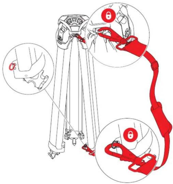 Technical diagram showing mechanical assembly steps with magnified views of component details