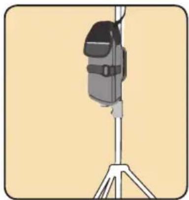 Illustration of a portable device mounted on a tripod stand (no text or symbols visible)