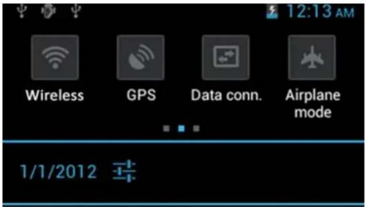 12:13 AM Wireless GPS Data conn. Airplane mode 1/1/2012