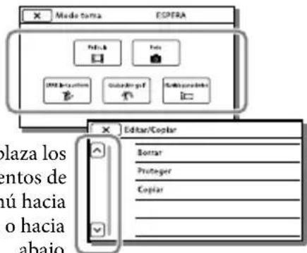 Modo de espera Editor/Copiar Borrar Proteger Copiar