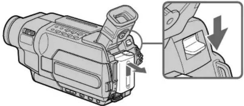 SONY CCD-TRV145E - Para retirar a bateria recarregável - 1