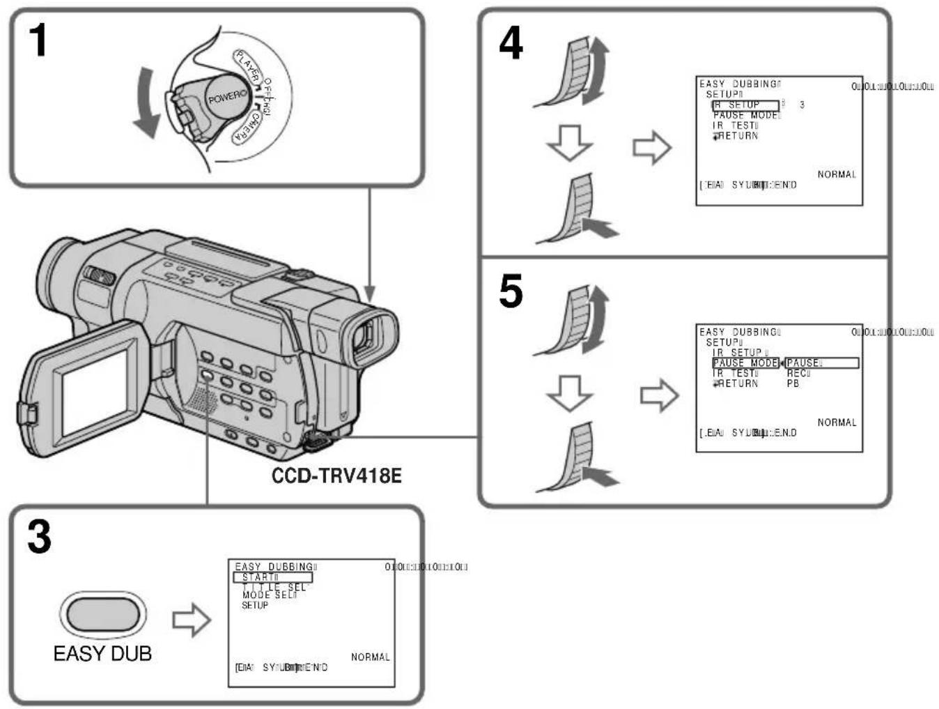 SONY CCD-TRV145E - Copiar uma cassete com facilidade – Easy Dubbing - 1