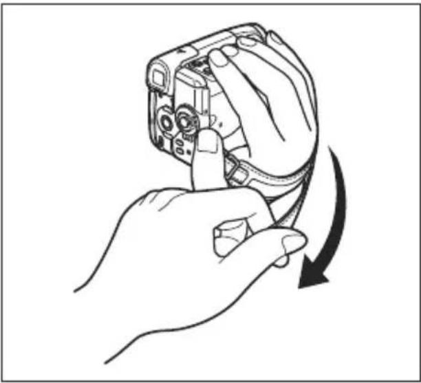 CANON MVX430 - Ajuste de la correa de sujeción - 1