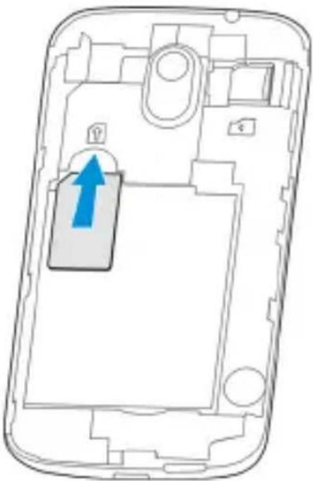 ZTE Skate Pro - Insertar la tarjeta microSD y la batería - 2