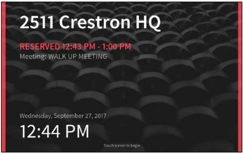 2511 Crestron HQ RESERVED 12:43 PM - 1:00 PM Meeting: WALK UP MEETING Wednesday, September 27, 2017 12:44 PM Touch screen to begin