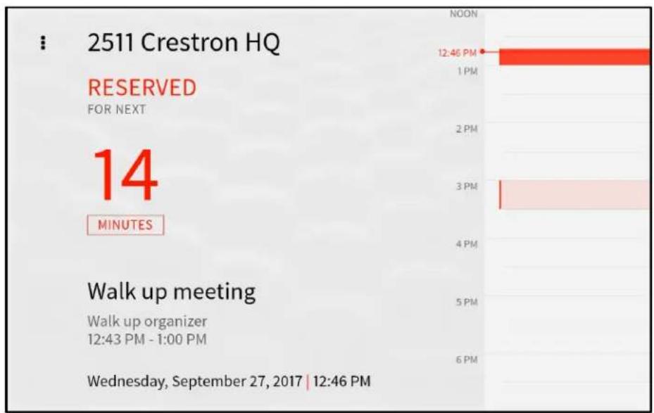 2511 Crestron HQ RESERVED FOR NEXT 14 MINUTES Walk up meeting Walk up organizer 12:43 PM - 1:00 PM Wednesday, September 27, 2017 | 12:46 PM