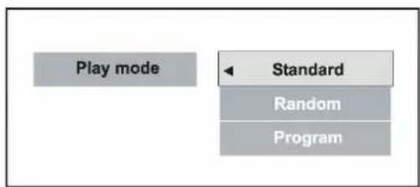 Play mode Standard Random Program