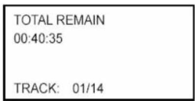 TOTAL REMAIN 00:40:35 TRACK: 01/14