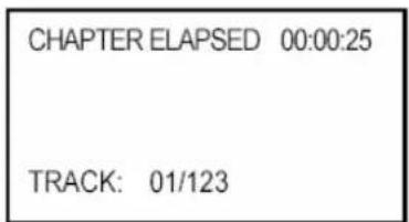 CHAPTER ELAPSED 00:00:25 TRACK: 01/123