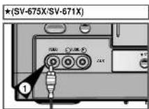 SAMSUNG SV-275X - Conexión de un cable de entrada RCA para sonido/vídeo \* (Sólo SV-675X/SV-671X) - 1