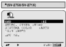 SAMSUNG SV-275X - Mostrar/ocultar la información en la pantalla - 2