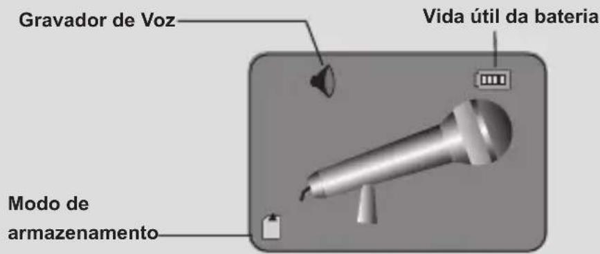 Gravador de Voz Vida útil da bateria Modo de armazenamento