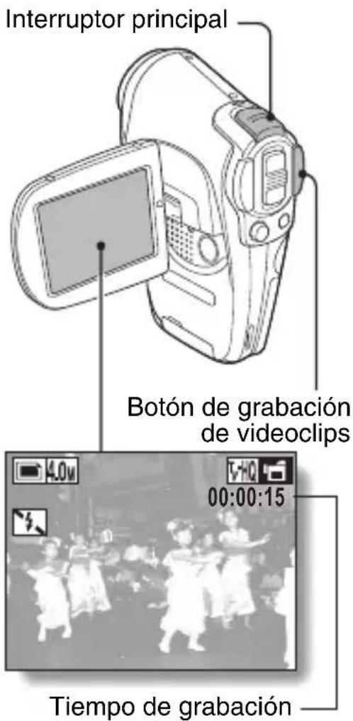 Interruptor principal Botón de grabación de videoclips Tiempo de grabación