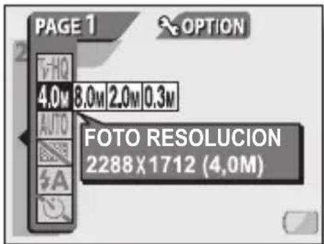 PAGE 1 OPTION 4.0M 8.0M 2.0M 0.3M AUTO FOTO RESOLUCION 2288 X 1712 (4,0M)
