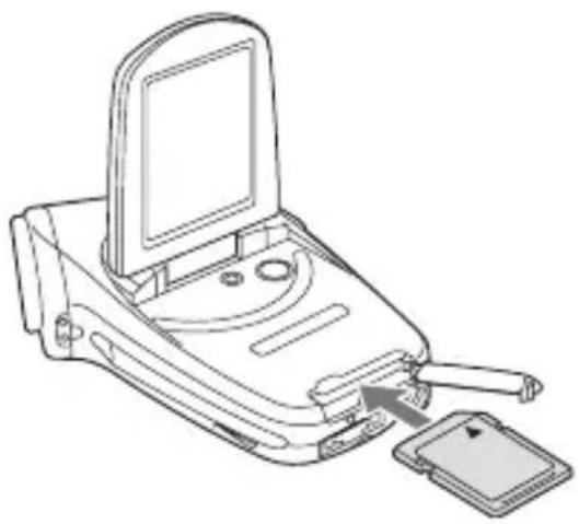 SANYO Xacti VPC-C4E - Inserte la tarjeta. - 1