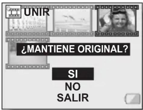 UNIR ¿MANTIENE ORIGINAL? SI NO SALIR