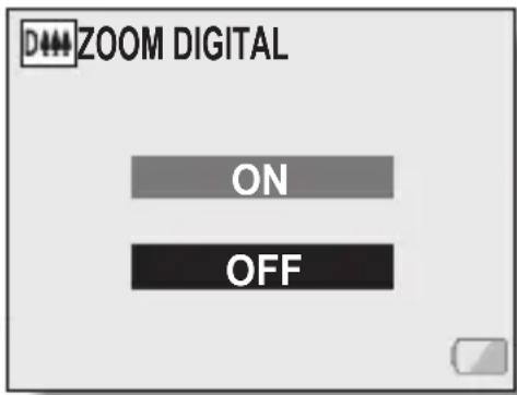 ZOOM DIGITAL ON OFF