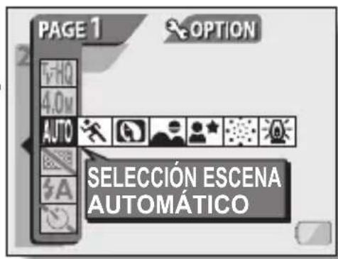 PAGE 1 OPTION 4:HQ 4.0M AUTO A SELECCIÓN ESCENA AUTOMÁTICO
