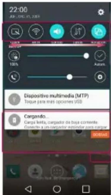 LG Magna Y90 - Cómo abrir el Panel de notificaciones - 1