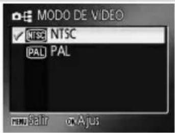 MODO DE VIDEO ✓ NTSC NTSC PAL PAL Salt Salt or Ajus