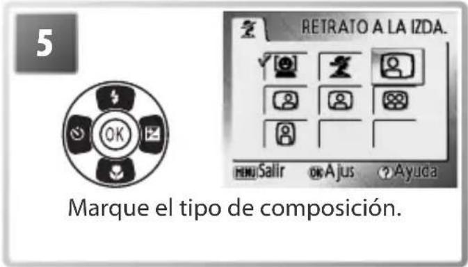 5 RETRATO A LA IZDA. Marque el tipo de composición.