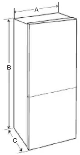LG GBB567SWCZB - Dimensiones y separaciones - 1