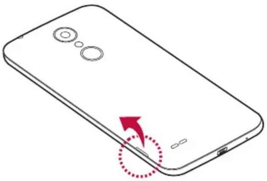 LG K4 Lite - Instalación de la tarjeta SIM y la batería - 3