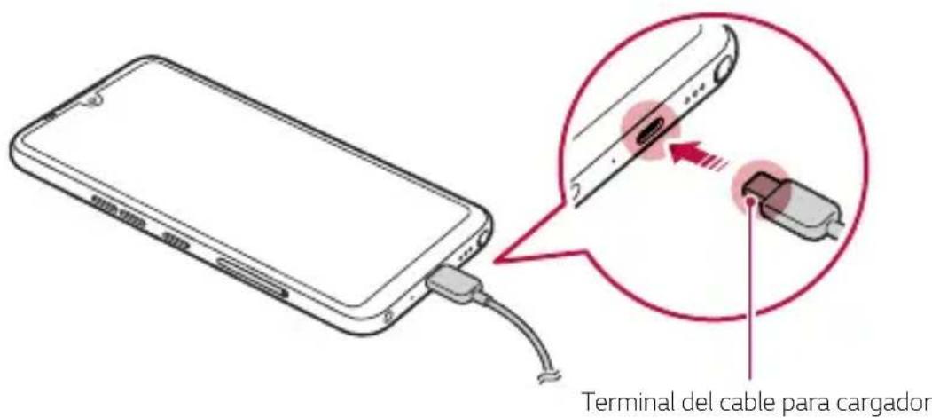 LG K71N - Cómo cargar la batería - 1