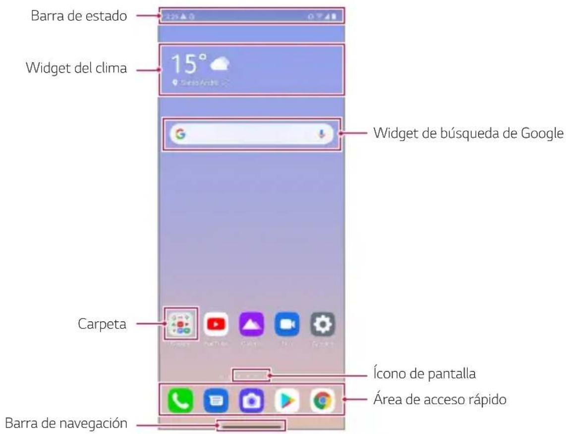 LG K71N - Distribución de la pantalla de inicio - 1