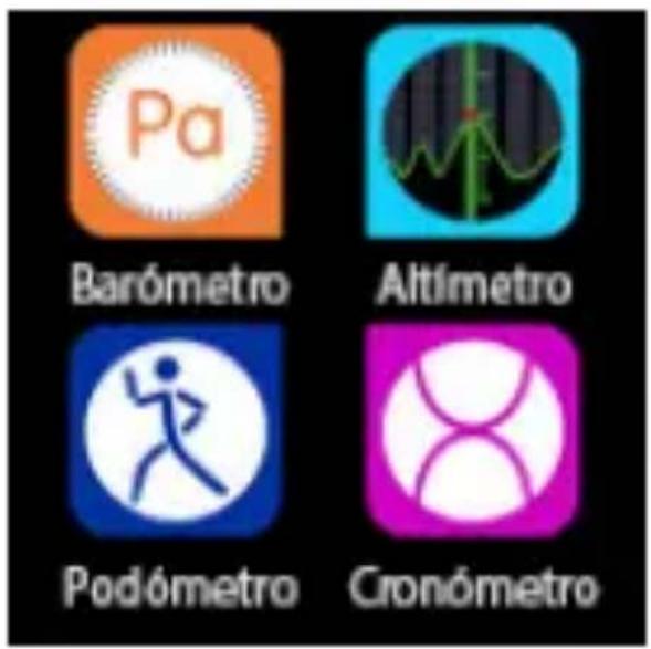 Pa Barómetro Altímetro Podómetro Cronómetro