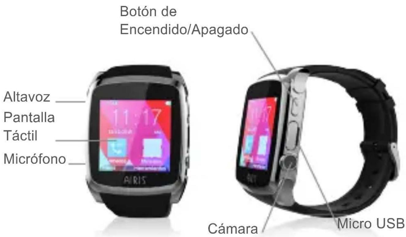 Botón de Encendido/Apagado Altavoz Pantalla Táctil Micrófono Cámara Micro USB