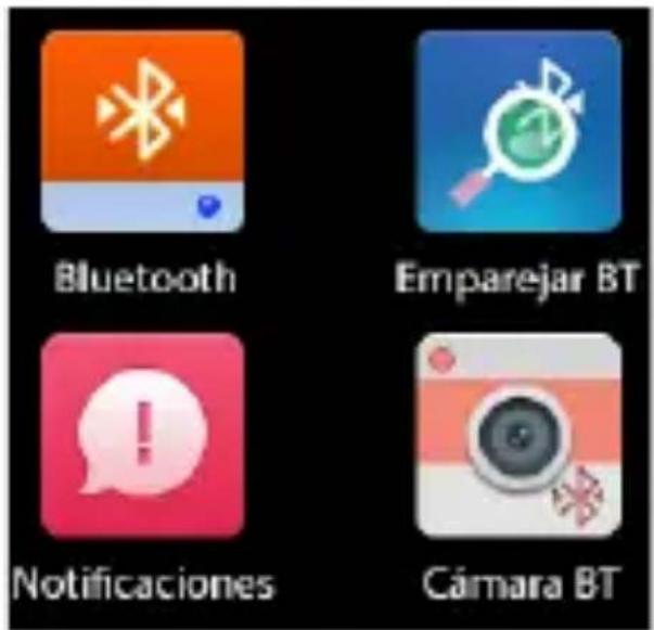Bluetooth Emparejar BT Notificaciones Cámara BT