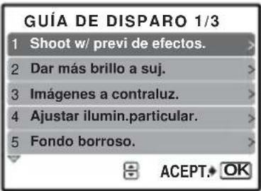 OLYMPUS X-830 - GUIDE Siga la guía de disparo para realizar ajustes - 1