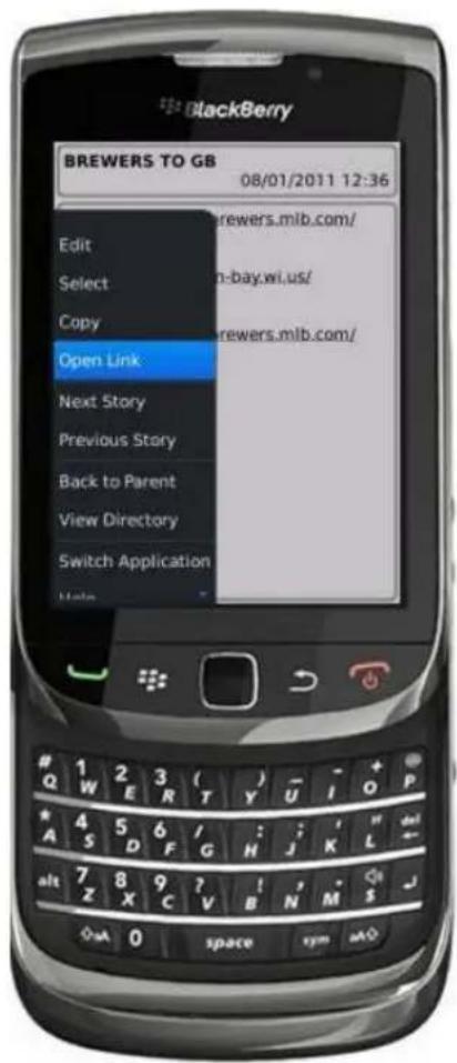 Avid Interplay Central 1.5 - Para abrir un enlace web desde una historia: - 1