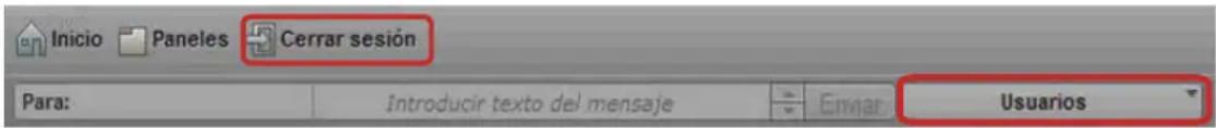 Inicio Paneles Cerrar sesión Para: Introducir texto del mensaje Enviar Usuarios