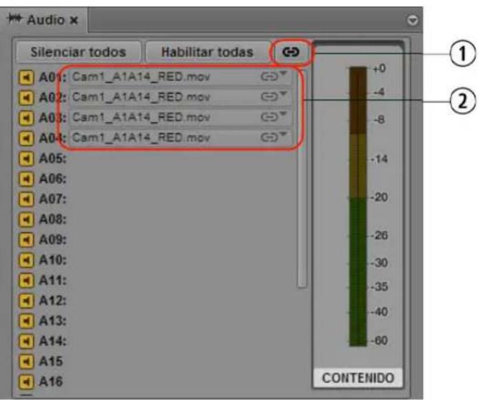 Audio Silenciar todos Habilitar todas A01: Cam1_A1A14_RED.mov A02: Cam1_A1A14_RED.mov A03: Cam1_A1A14_RED.mov A04: Cam1_A1A14_RED.mov A05: A06: A07: A08: A09: A10: A11: A12: A13: A14: A15: A16 CONTENIDO +0 -4 -8 -14 -20 -26 -30 -35 -40 -45 -50 -55 -60