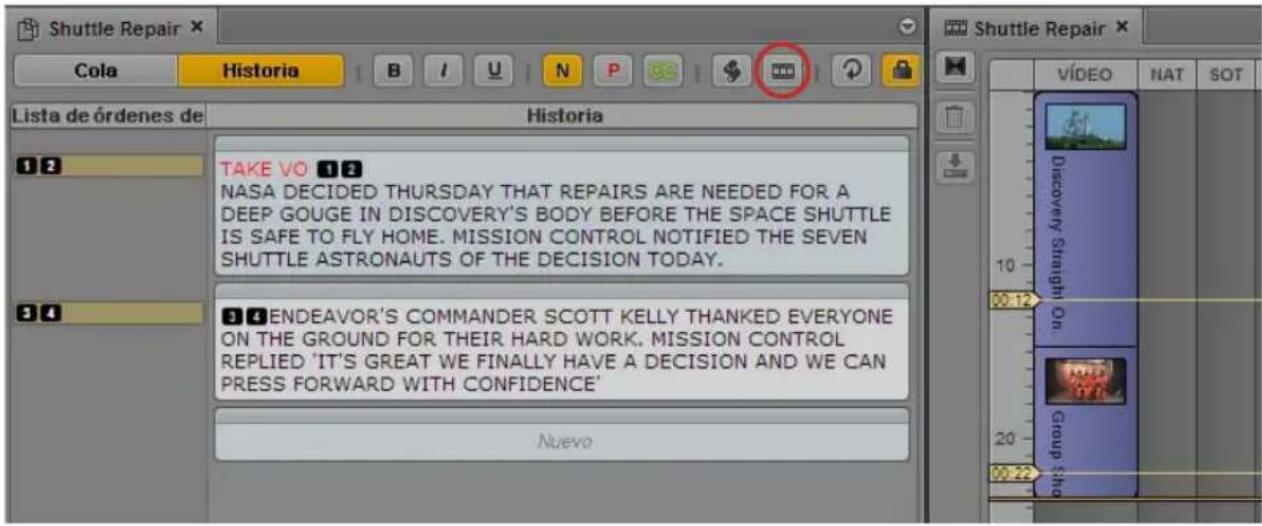 Shuttle Repair Cola Historia B I U N P S C Lista de órdenes de Historia TAKE VO 12 NASA DECIDED THURSDAY THAT REPAIRS ARE NEEDED FOR A DEEP GOUGE IN DISCOVERY'S BODY BEFORE THE SPACE SHUTTLE IS SAFE TO FLY HOME. MISSION CONTROL NOTIFIED THE SEVEN SHUTTLE ASTRONAUTS OF THE DECISION TODAY. 34 ENDEAVOR'S COMMANDER SCOTT KELLY THANKED EVERYONE ON THE GROUND FOR THEIR HARD WORK. MISSION CONTROL REPLIED 'IT'S GREAT WE FINALLY HAVE A DECISION AND WE CAN PRESS FORWARD WITH CONFIDENCE' Nuevo Shuttle Repair VIDEO NAT SOT Discovery Straight On Group Who