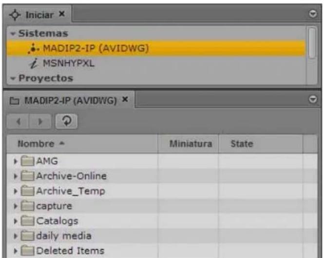Iniciar Sistemas MADIP2-IP (AVIDWG) i MSNHYPXL Proyectos MADIP2-IP (AVIDWG) × Nombre ▲ Miniatura State AMG Archive-Online Archive_Temp capture Catalogs daily media Deleted Items