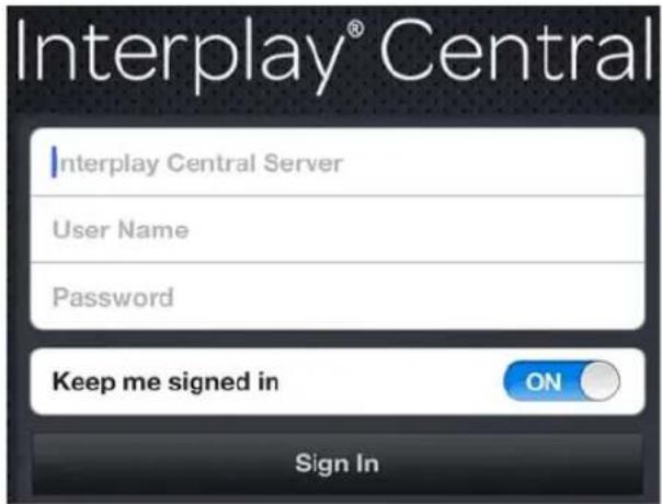 Avid Interplay Central 1.5 - Para iniciar Avid Central: - 2