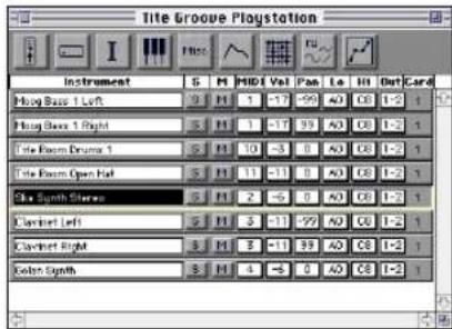Tite Groove PlayStation Instrument S M HID Vol Pan Lo Hi Out Card Moog Basic 1 Left S M I 1 -17 -99 A0 C8 1-2 1 Moog Basic 1 Right S M I 1 -17 33 A0 C8 1-2 1 The Room Devout 1 S M I 10 -3 0 A0 C8 1-2 1 The Room Open Roll S M I 11 -11 0 A0 C8 1-2 1 One Synth Slower S M I 2 -5 0 A0 C8 1-2 1 One Left Left S M I 3 -11 -99 A0 C8 1-2 1 One Right S M I 3 -11 33 A0 C8 1-2 1 Kolor Synth S M I 4 -5 0 A0 C8 1-2 1