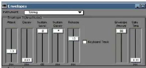 Avid SampleCell II Plus - Para especificar cómo deben mostrarse los parámetros de envolvente: - 1