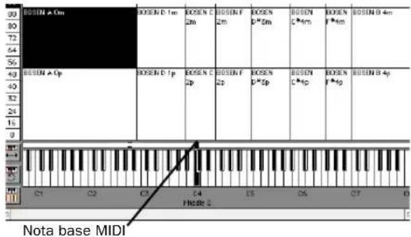 Avid SampleCell II Plus - Para asignar la nota base MIDI manualmente: - 1