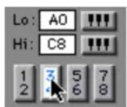 Avid SampleCell II Plus - Para asignar un instrumento a un par de salida de audio: - 1