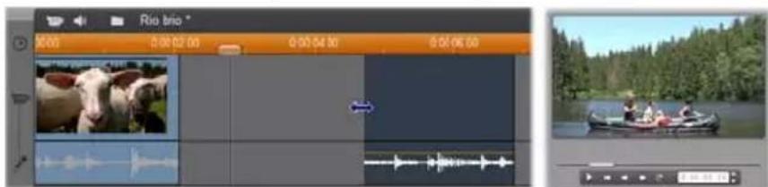Avid Studio 14 - Para recortar un clip cuando hay varios clips en la línea de tiempo: - 3