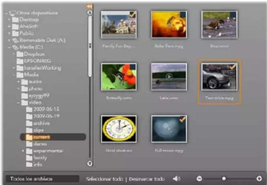 Otros dispositiva + Desktop + AhaSoft + Public + Removable Disk (A:) Media (C:) - Dropbox - EPSONREG - Installer Working - Media + audio + photo + zzygy99 - video 2009-06-15 2009-06-19 archive clips current demo + experimental family info Family Fun Day... Solar Bars.mpg Starware Butterfly armo Late jurno Text drive.mpg Cloud clock out Full move.mpg Todos los archivos Seledonar todo | Desmarcar todo