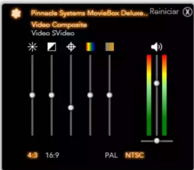 Pinnacle Systems MovieBox Deluxe... Reiniciar Video Composite Video SVideo 4:3 16:9 PAL NTSC